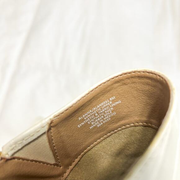 Steve Madden Alanna Mule Heels Croc Embossed Ivory Block Heel Mules 8M EUC - Picture 8 of 9